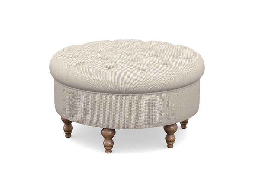 1 Burford Footstool in Two Tone Plain Biscuit